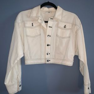 LPA Revolve Cream Denim Jacket